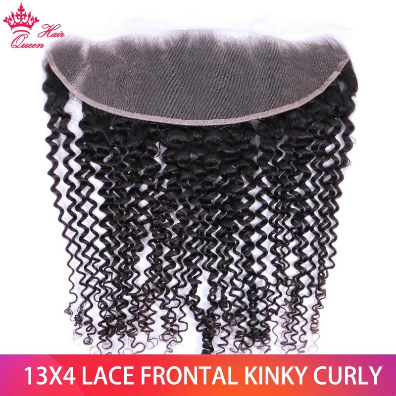 Queen Hair HD Lace Kinky Curly Frontal Closure Virgin Human Raw Hair Extensions Top Quality Swiss Lace Closure